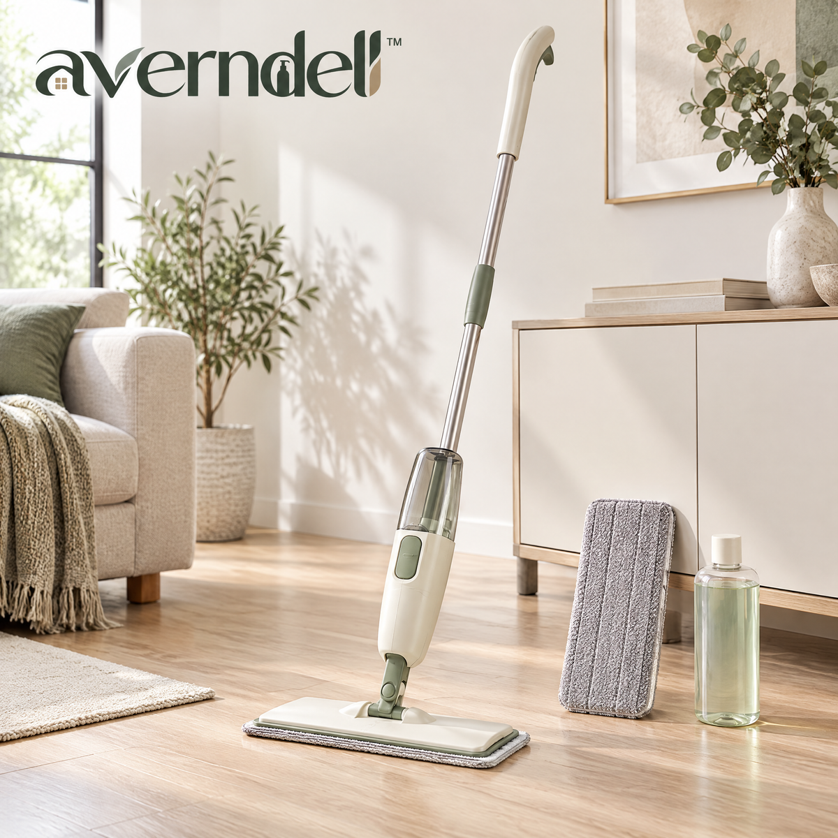 Averndell™ Spray Mop with Refillable Cleaning Bottle