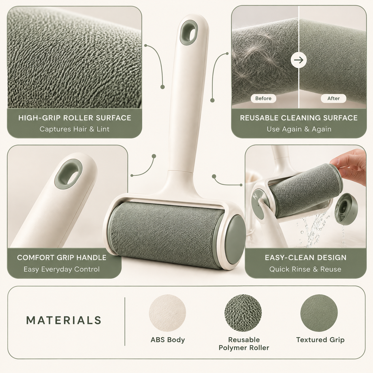 Averndell™ Reusable Pet Hair & Lint Roller