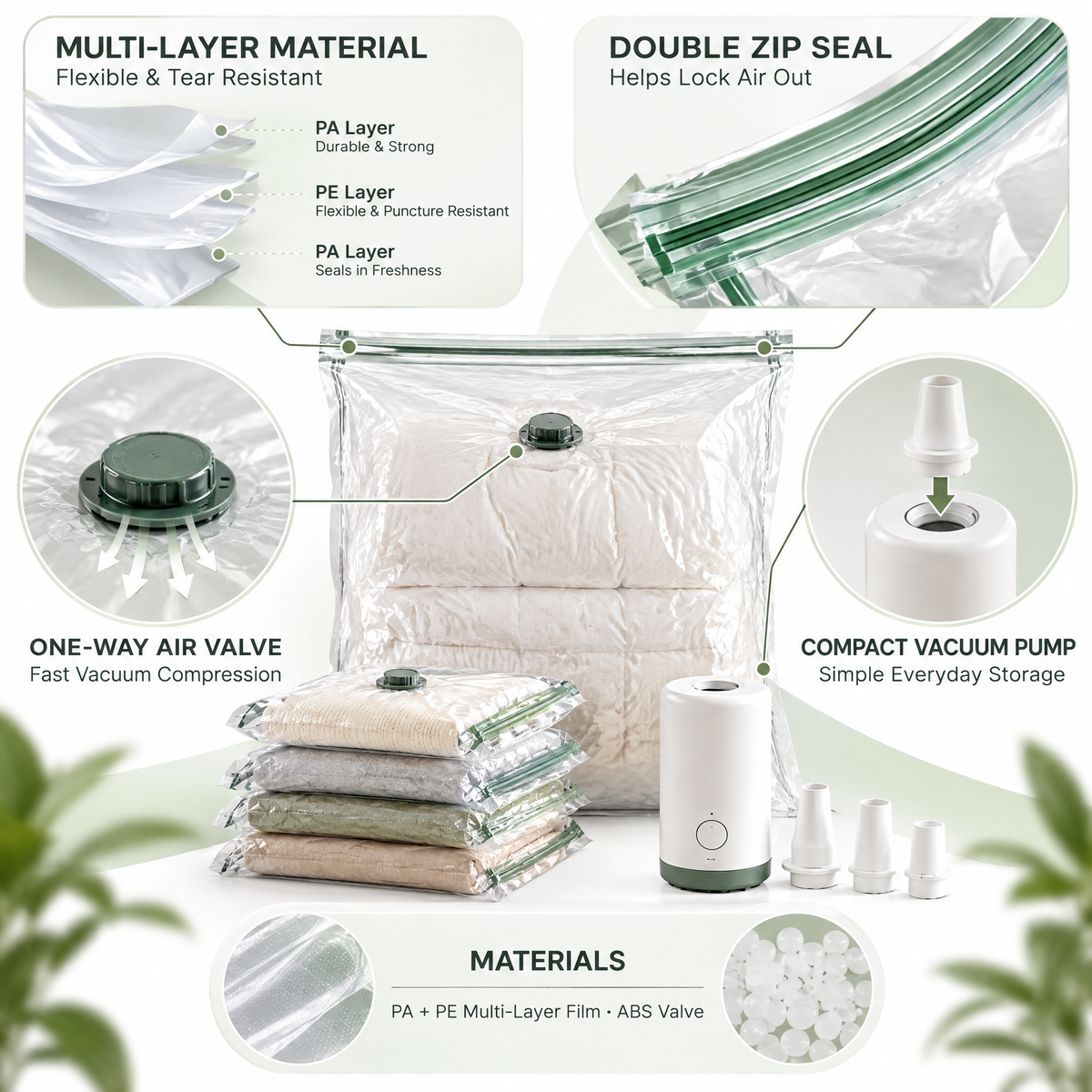 Averndell™ Vacuum Storage Bag & Organizer Set