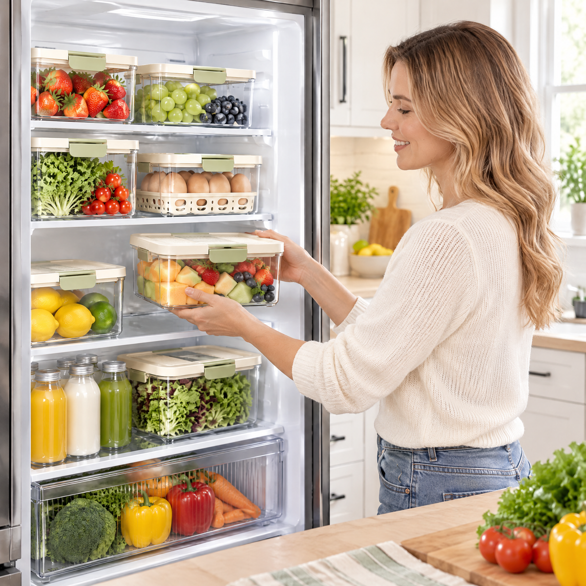 Averndell™ Stackable Produce Keeper Container Set