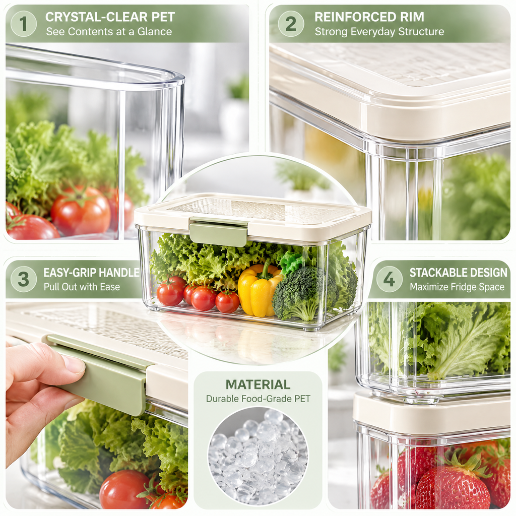 Averndell™ Stackable Produce Keeper Container Set