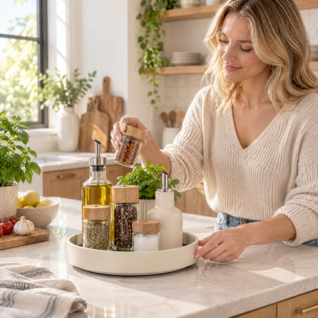 Averndell™ Rotating Kitchen Countertop Organizer