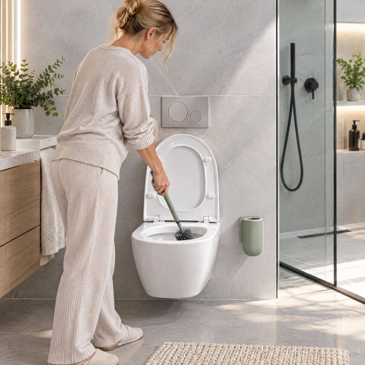 Averndell™ Wall-Mounted Toilet Brush & Holder