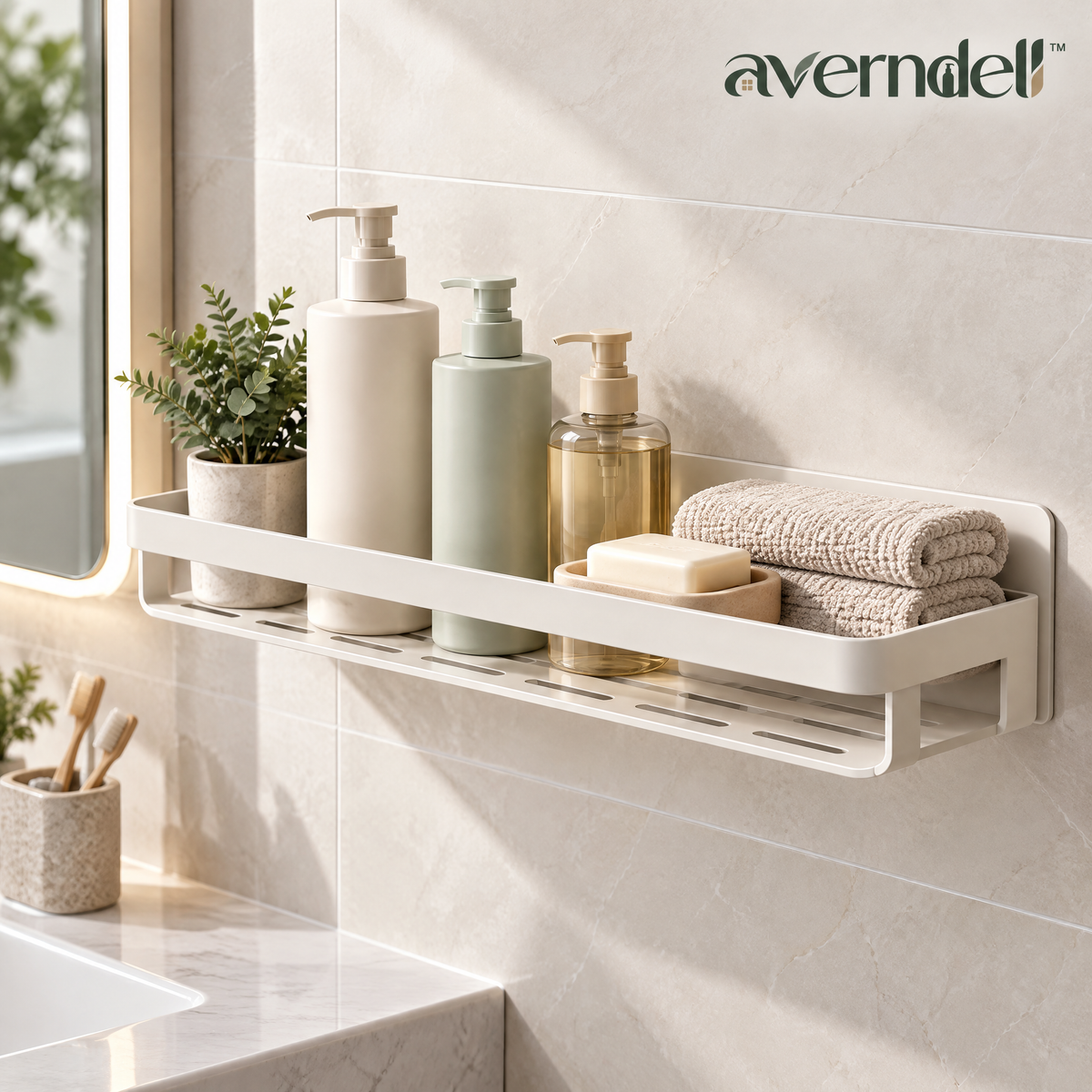 Averndell™ Wall-Mounted Bathroom Storage Shelf