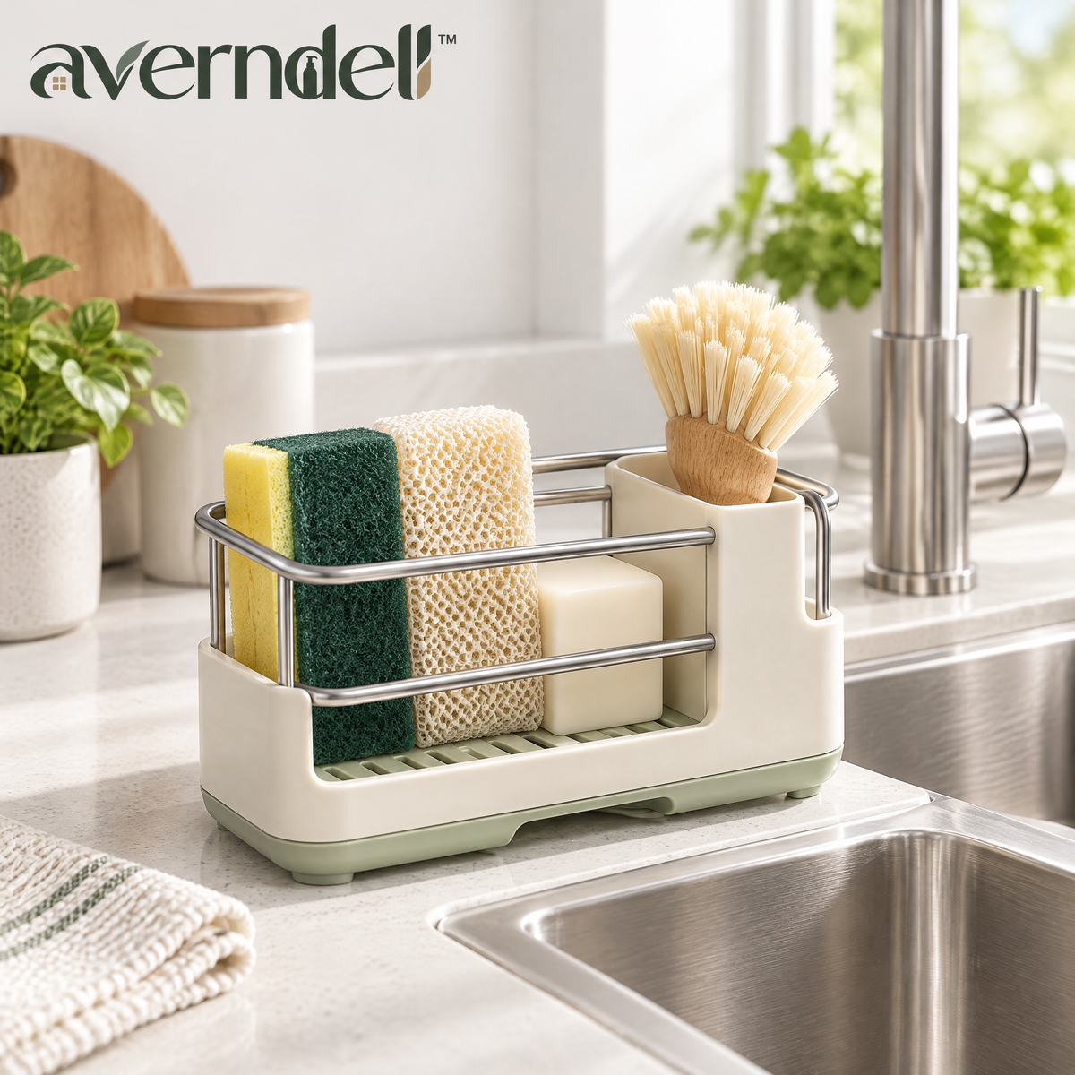 Averndell™ Countertop Sink Caddy with Drainage Base