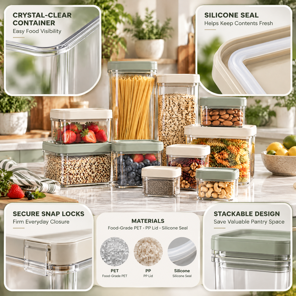 Averndell™ Stackable Airtight Food Storage Container Set