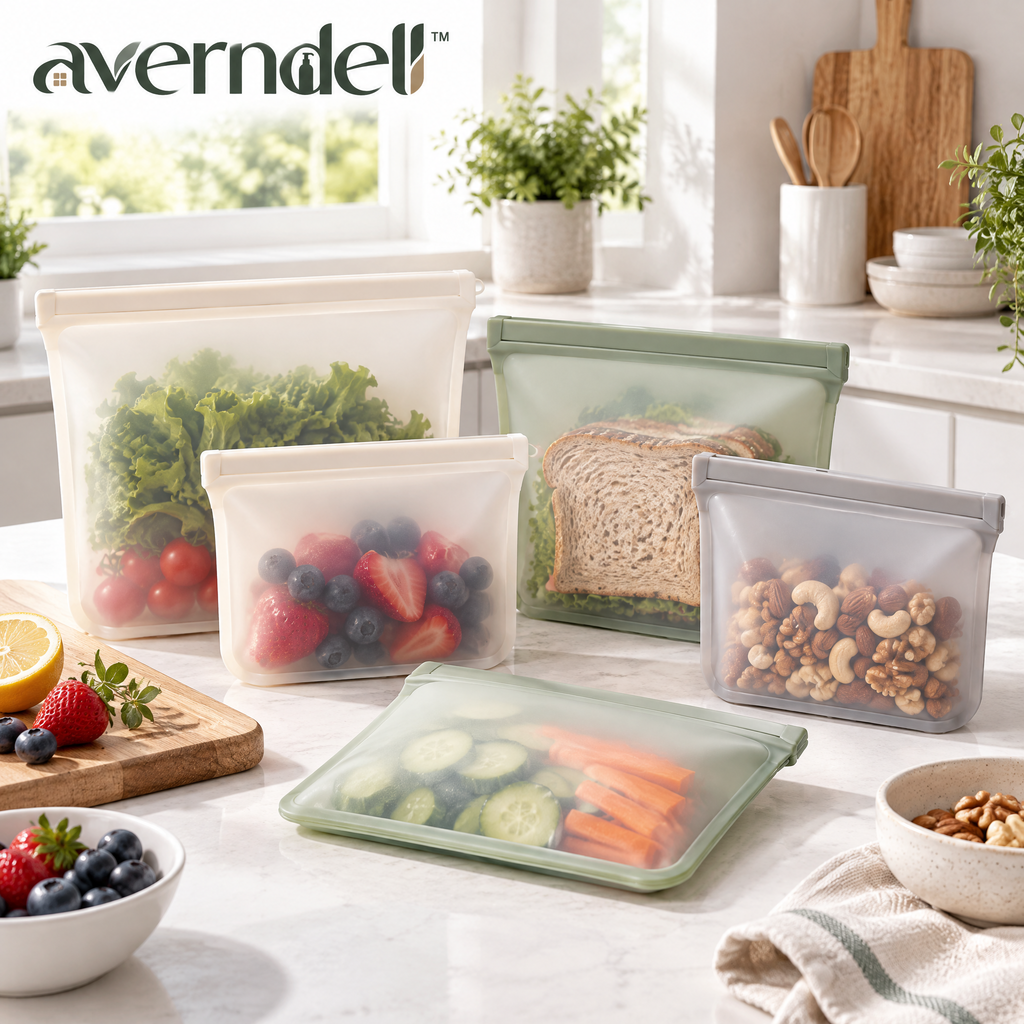 Averndell™ Reusable Silicone Food Storage Bag Set