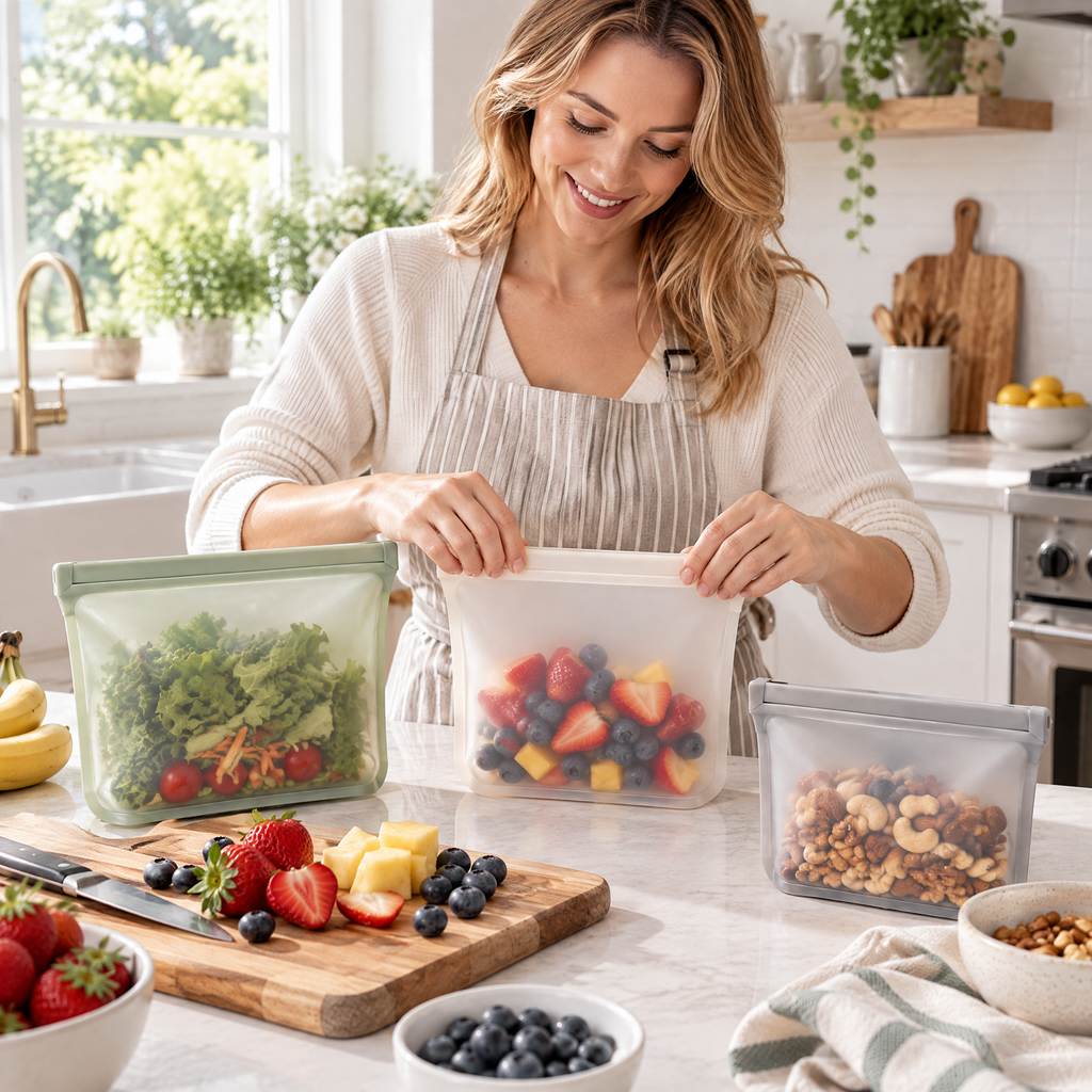 Averndell™ Reusable Silicone Food Storage Bag Set